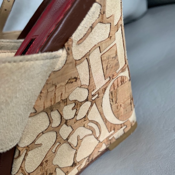 Carolina Herrera Natural suede Ankle Strap Wedge - Picture 8 of 15